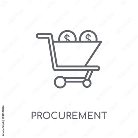 procurement linear icon. Modern outline procurement logo concept on ...