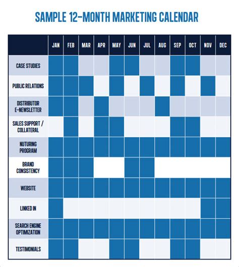 6+ Marketing Schedule Templates | Sample Templates