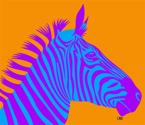 a blue and purple zebra on an orange background with the words, i am not sure what this is