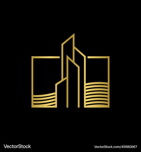 Minimalist architecture logo template Royalty Free Vector