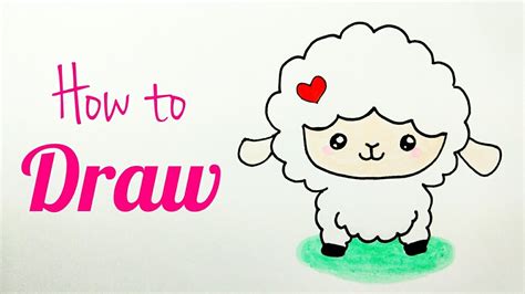 How to draw a cute sheep