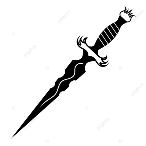 Daggers Silhouette Transparent Background, Vector Illustration Of A ...