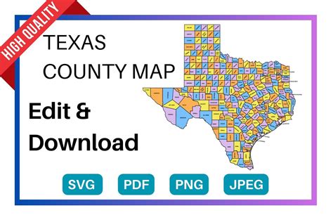 Texas County Map: Editable & Printable State County Maps