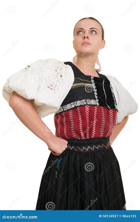 Slovakian Folk Costume - Embroidered Traditional Dress Stock Image - Image of female, caucasian ...