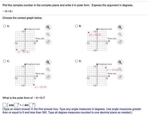 Solved Plot the complex number in the complex plane and | Chegg.com