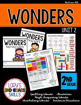 WONDERS Weekly Skills 2nd Grade Grade Unit 2 | TPT