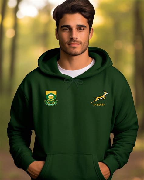 EUROPEAN ORDERING Link Springboks Rugby Hoodie,rugby,rugby Wear,south Africa, South Africa Rugby ...