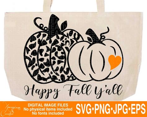 Happy Fall Y'all Svg, Pumpkin Svg, Fall Svg, Halloween Svg ...