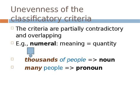 Word Classes in Grammar Lecture 3 Outline: