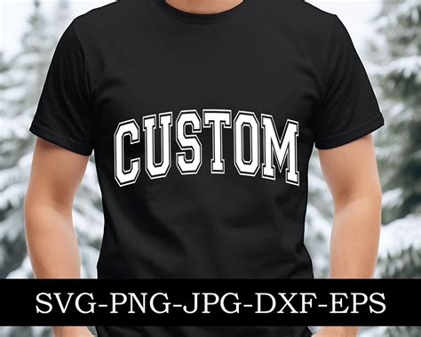 Custom Text Svg, College Font Svg, Varsity Font, Team Sports Font ...