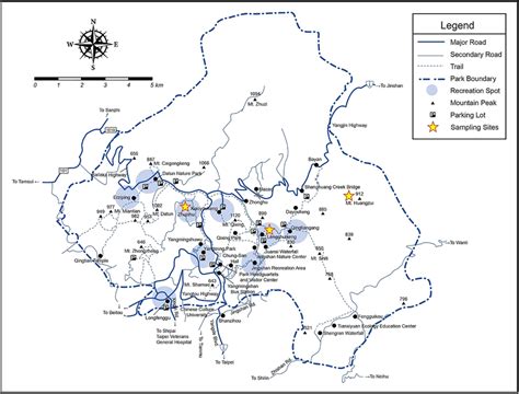 Map of Yangmingshan National Park (www.ymsnp.gov.tw). | Download ...