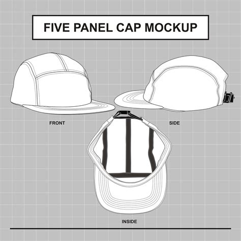 Five Panel Cap Vector Mockup - Etsy