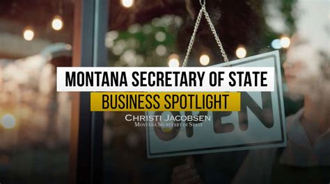 Secretary of State’s Office introduces ‘Montana Business Spotlight’ – Media & News Center ...