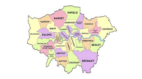 Boroughs Of London Map