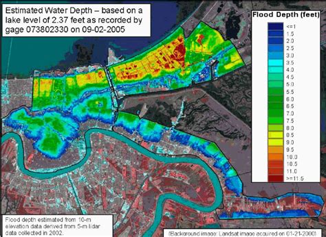 Flood map of New Orleans. Source: National Oceanic and Atmospheric ...