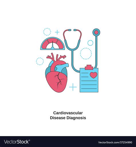 Cardiovascular disease diagnosis concept Vector Image