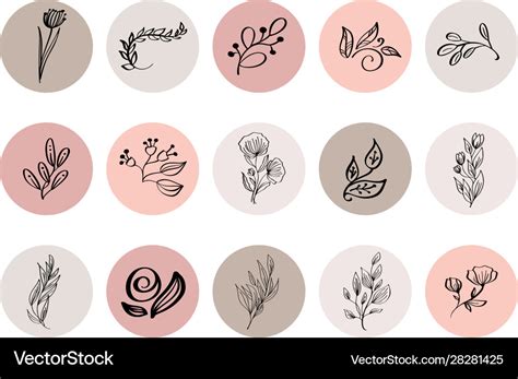 Highlight cover icon story natural Royalty Free Vector Image