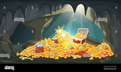 Treasures cave Stock Vector Images - Alamy