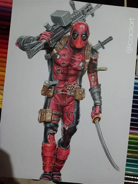 Deadpool Drawing by Camille Anahaw | Saatchi Art