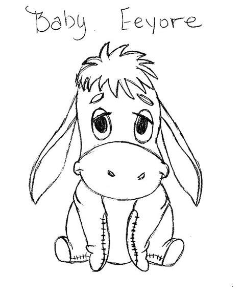 Baby Eeyore Drawing at GetDrawings | Free download