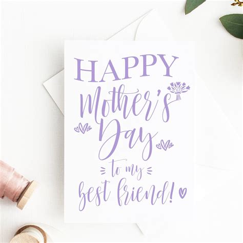 Happy Mother's Day to My Best Friend Card - FREE Printable - Pretty ...