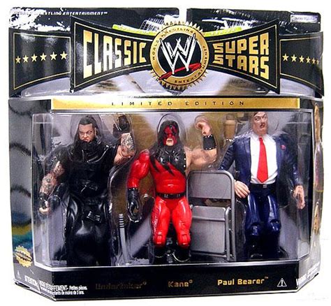 WWE Wrestling Classic Superstars Series 7 Undertaker, Kane Paul Bearer Exclusive Action Figure 3 ...