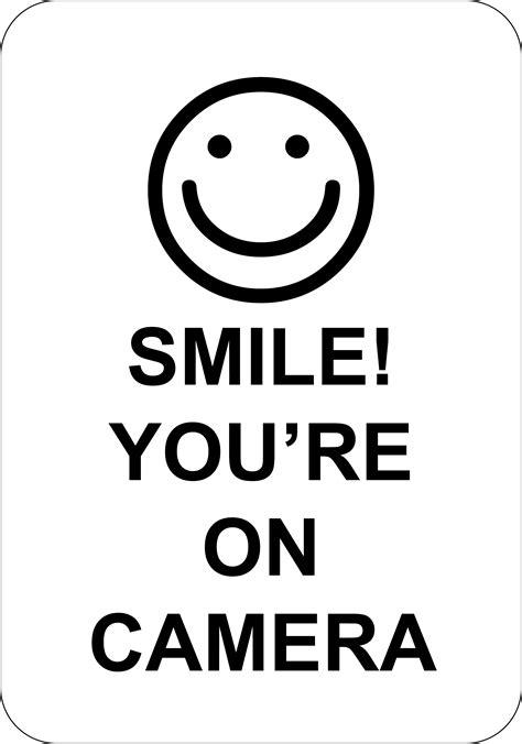 Smile You're On Camera aluminum sign 7" x 10" - Walmart.com