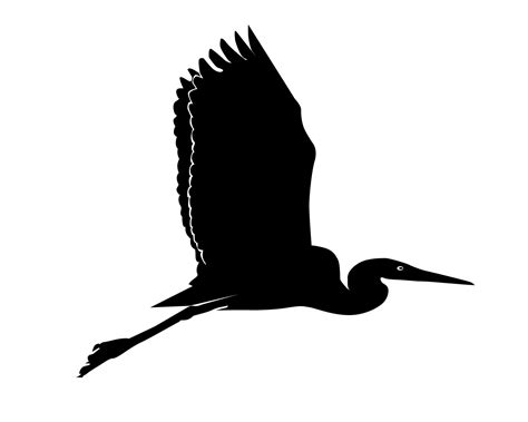 Black silhouette of a flying heron 7725203 Vector Art at Vecteezy