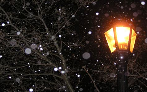 lamp, Post, Light, At, Night, Snow, Winter Wallpapers HD / Desktop and Mobile Backgrounds