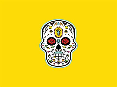 Day Of The Dead Skull by Henry Postons on Dribbble