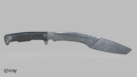 Tactical Kukri Knife — polycount