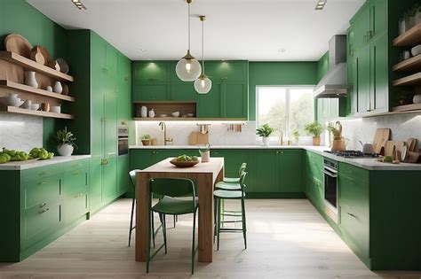 98,000+ Green Kitchen Furniture Pictures