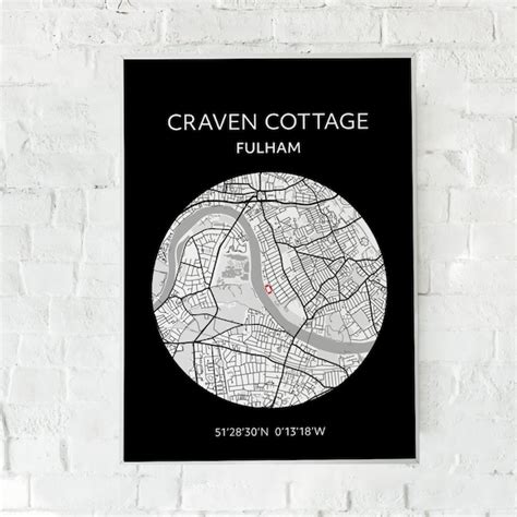 Craven Cottage Map - Etsy