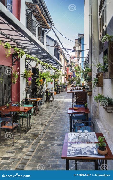 Alley with Tourist Restaurants in Siem Reap Old Town Cambodia Editorial Photography - Image of ...