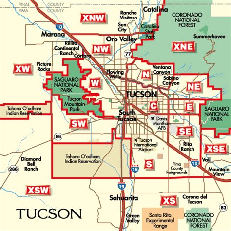 Tucson Arizona City Map - Tucson Arizona • mappery