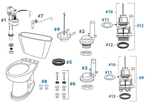 Toto Whitney Toilet Replacement Parts