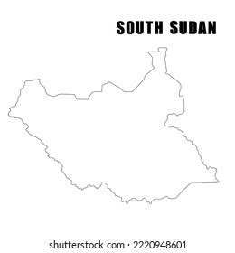 Vector Illustration Outline Map South Sudan Stock Vector (Royalty Free) 2220948601 | Shutterstock