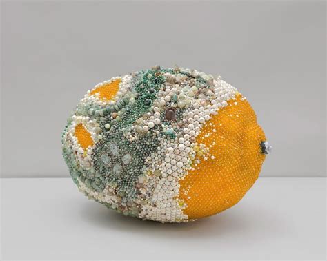 kathleen ryan creates moldy fruit sculptures from semi-precious gemstones