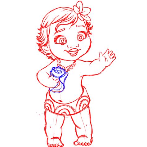 Baby Moana Drawing at PaintingValley.com | Explore collection of Baby ...