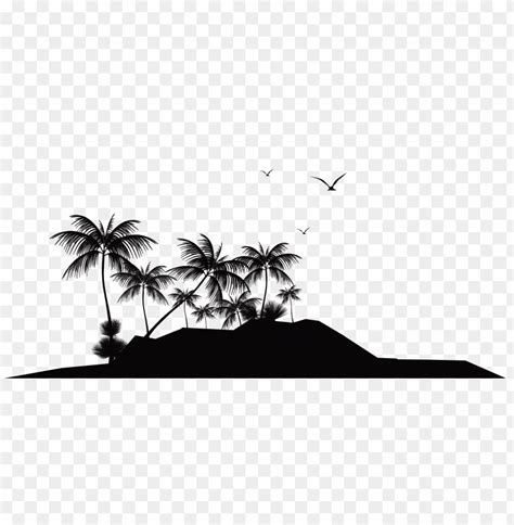 Island Silhouette cutout PNG & clipart images | TOPpng