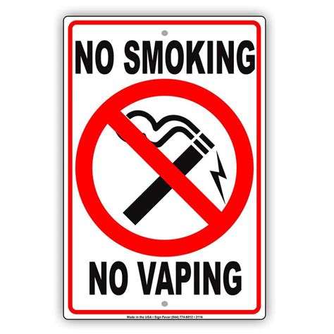 No Smoking No Vaping Sign - Sign Fever