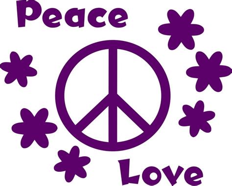 Love Peace With Peace Sign 12"X12" - Home Living Room Picture Art - Peel & Stick Vinyl Wall ...