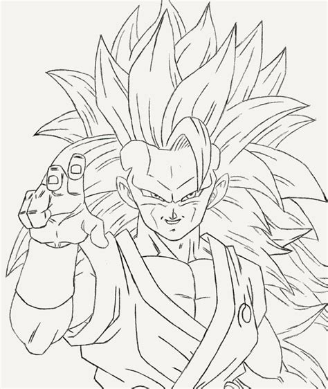 Goku Super Saiyan 3 Drawing at GetDrawings | Free download