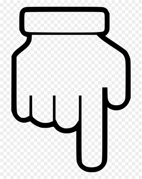 Png File - Hand Point Down Icon - Free Transparent PNG Clipart Images Download