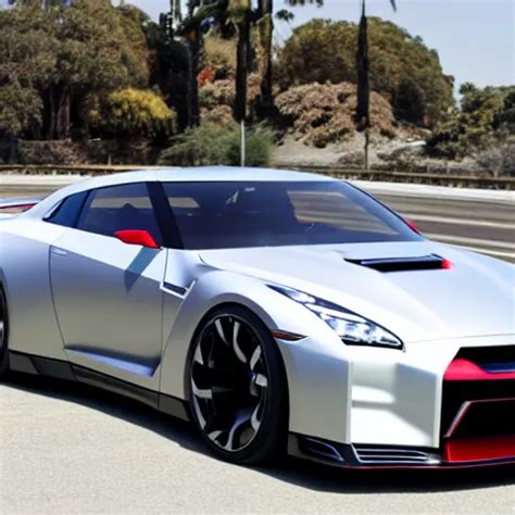 Nissan GT-R R37 Concept Car Skyline 2033 car full view | Stable Diffusion