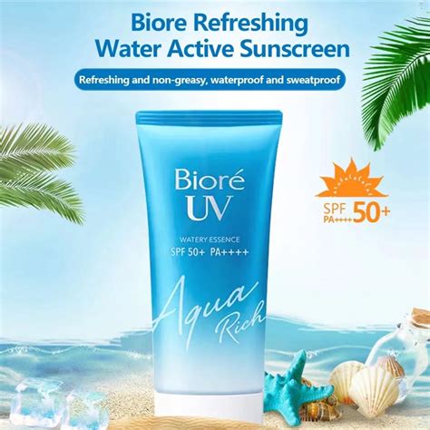 Biore uv sunscreen biore watery essence Face sunscreen Waterproof SPF ...