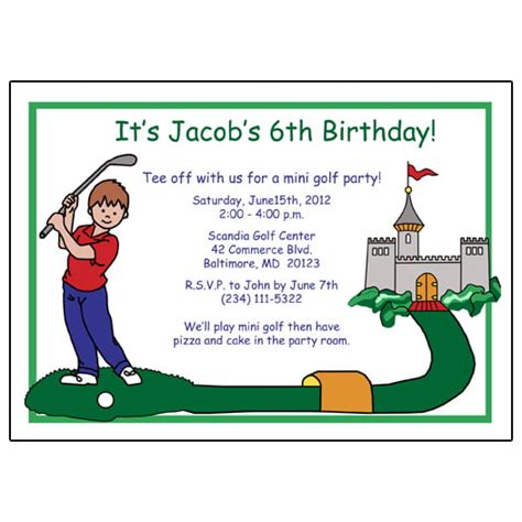 Golf Birthday Invitations Ideas – Bagvania FREE Printable Invitation Template