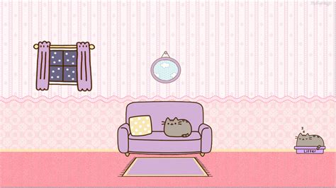 Pusheen the Cat Backgrounds (also, you could just use a GIF as one ...