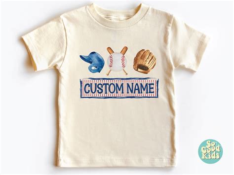 Kids Sports Shirt, Personalized Baseball Shirt, Toddler Shirt, Baseball ...