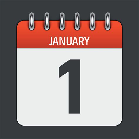 January 1 Calendar Daily Icon. Vector Illustration Emblem. Element of ...